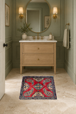 SKU 24404 original handmade Persian rug in a powder room; Rocket1 approved room image.