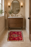 SKU 24443 original handmade Persian rug in a powder room; Rocket1 approved room image.