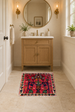 SKU 24451 original handmade Persian rug in a powder room; Rocket1 approved room image.