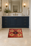 SKU 24461 original handmade Persian rug in a powder room; Rocket1 approved room image.