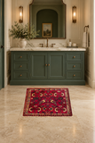 SKU 24464 original handmade Persian rug in a powder room; Rocket1 approved room image.