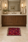 SKU 24472 original handmade Persian rug in a powder room; Rocket1 approved room image.