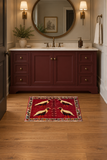 SKU 24483 original handmade Persian rug in a powder room; Rocket1 approved room image.