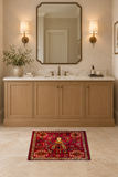 SKU 24497 original handmade Persian rug in a powder room; Rocket1 approved room image.