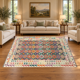 Rocket1 — SKU 27664 — approved horizontal rug in living room with sofas and chairs