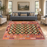 Rocket1 — SKU 27665 — approved horizontal rug in living room with sofas and chairs