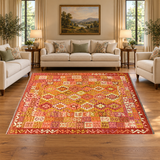 Rocket1 — SKU 27666 — approved horizontal rug in living room with sofas and chairs