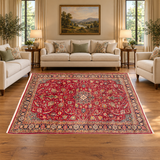 Rocket1 — SKU 27837 — approved horizontal rug in living room with sofas and chairs