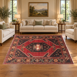 Rocket1 — SKU 27857 — approved horizontal rug in living room with sofas and chairs