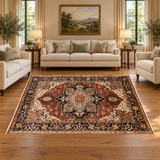 Rocket1 — SKU 27859 — approved horizontal rug in living room with sofas and chairs
