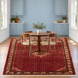 Rocket1 — SKU 27855 — approved vertical rug with centered kitchen nook table and chairs