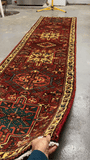 25484-Hamadan Hand-Knotted/Handmade Persian Rug/Carpet Traditional Authentic/ Size/: 10'5" x 2'9"
