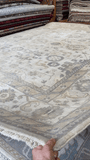 26832- Royal Ushak Hand-Knotted/Handmade Indian Rug/Carpet Traditional/Authentic/Size: 11'11" x 9'0"