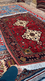 26769-Hamadan Hand-Knotted/Handmade Persian Rug/Carpet Tribal/Nomadic Authentic/ Size: 4'11" x 3'1"