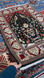26742-Sarough Hand-Knotted/Handmade Persian Rug/Carpet Traditional Authentic/ Size: 3'2"x 2'3"