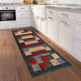 15427-Lori Gabbeh Hand-Knotted/Handmade Persian Rug/Carpet Tribal/Nomadic Authentic/ Size:  6'10" x 3'0"