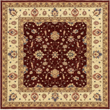 19259-Chobi Ziegler Hand-Knotted/Handmade Afghan Rug/Carpet Tribal/Nomadic Authentic/ Size: 6'7" x 6'8" / 200cm x 203cm