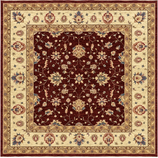 19259-Chobi Ziegler Hand-Knotted/Handmade Afghan Rug/Carpet Tribal/Nomadic Authentic/ Size: 6'7" x 6'8" / 200cm x 203cm