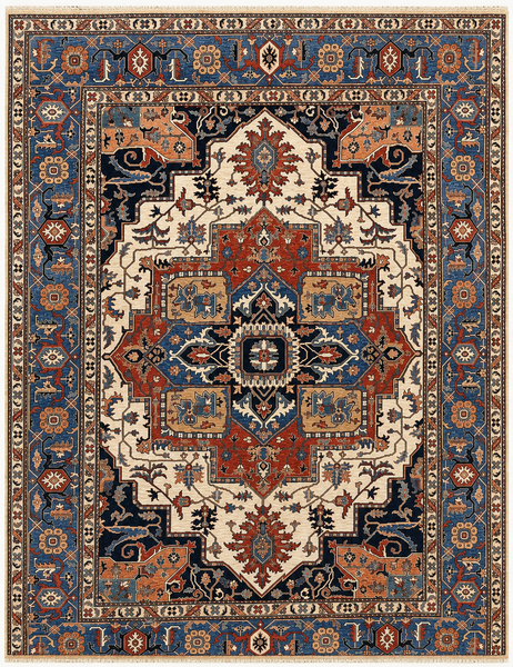 27776- Royal Heriz Hand-Knotted/Handmade Afghan Rug/Carpet Traditional/Authentic/Size:  11'9" x 8'10"/358cmx 269cm