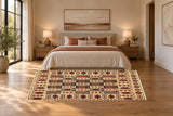 22729 Persian rug staged in a bedroom