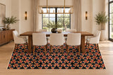 23698 Persian rug staged in a dining room