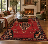 24344-Balutch Hand-Knotted/Handmade Persian Rug/Carpet Traditional/Authentic/ Size: 7'5" x 5'1" / 226cm x 155cm