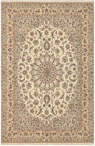 14581 - Nain Persian Hand-Knotted Authentic/Traditional Carpet/Rug/Size: 8'6" x 5'5"/ 259cm x 165cm