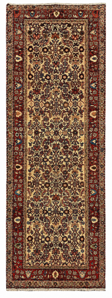 27432-Hamadan Hand-Knotted/Handmade Persian Rug/Carpet Tribal/Nomadic Authentic/ Size: 9'10" x 3'4"/300cm x 102cm