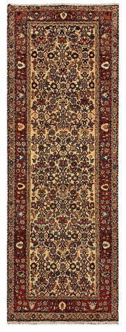 27432-Hamadan Hand-Knotted/Handmade Persian Rug/Carpet Tribal/Nomadic Authentic/ Size: 9'10" x 3'4"/300cm x 102cm