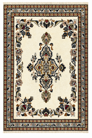 27186-Kashan Hand-Knotted/Handmade Persian Rug/Carpet Traditional/Authentic/Size: 3'6" x 2'10" /108cm x 87cm