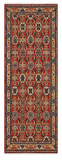 27438-Hamadan Hand-Knotted/Handmade Persian Rug/Carpet Tribal/Nomadic Authentic/ Size: 9'8" x 3'4"/295cm x 102cm