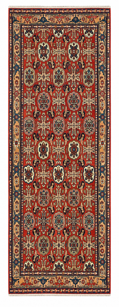 27438-Hamadan Hand-Knotted/Handmade Persian Rug/Carpet Tribal/Nomadic Authentic/ Size: 9'8" x 3'4"/295cm x 102cm