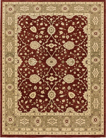 18066- Royal Chobi Ziegler Hand-Knotted/Handmade Afghan Rug/Carpet Tribal/Nomadic Authentic/ Size: 11’8” x 9’1”/ 356cm x 277cm