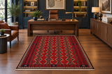 24358-Balutch Hand-Knotted/Handmade Persian Rug/Carpet Tribal/Nomadic Authentic/ Size: 7'10" x 4'2" / 239cm x 127cm