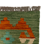27739 - Kelim Hand-Woven/Flat-Weaved/Afghan Kelim/Carpet Modren/Nomadic Authentic/Size: 4'3" x 2'7"/130cm ×79cm