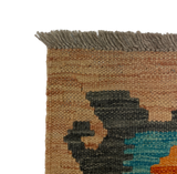 27740 - Kelim Hand-Woven/Flat-Weaved/Afghan Kelim/Carpet Modren/Nomadic Authentic/Size: 4'1" x 2'7"/124cm ×79cm