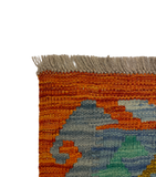 27693 - Kelim Hand-Woven/Flat-Weaved/Afghan Kelim/Carpet Modern/Nomadic Authentic/Size: 4'0" x 2'7"/122 cm × 79 cm