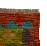 27742 - Kelim Hand-Woven/Flat-Weaved/Afghan Kelim/Carpet Modren/Nomadic Authentic/Size: 4'0" x 2'7"/122cm ×79cm