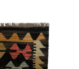 27660 - Kelim Hand-Woven/Flat-Weaved/Afghan Kelim/Carpet Modern/Nomadic Authentic/Size: 4'2" x 2'7"/127cm ×79cm