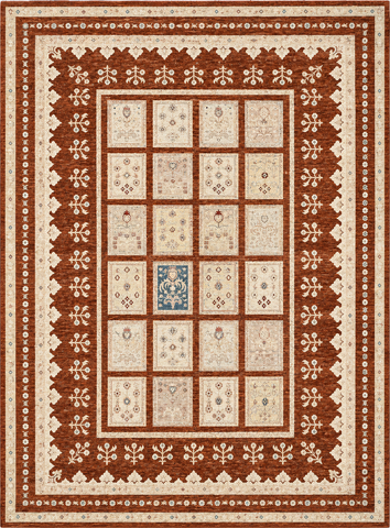 19111-Chobi Ziegler Hand-Knotted/Handmade Afghan Rug/Carpet Tribal/Nomadic Authentic/ Size: 9'3''x 6'11"/ 282cm x 211cm