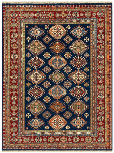 27581-Royal Kazak Hand-Knotted/Handmade Afghan Rug/Carpet Tribal/Nomadic Authentic/ Size: 11'9" x 9'0"/358cm x 274cm
