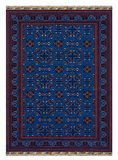27835-Chobi Ziegler Handmade/Hand-knotted Afghan Rug/Carpet Tribal/Nomadic Authentic/ Size: 9'7" x 6'6" / 292cm x 198cm