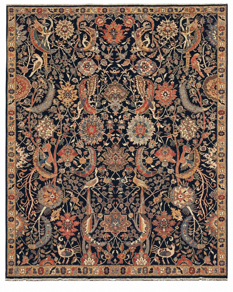 27653- Royal Heriz Hand-Knotted/Handmade Afghan Rug/Carpet Traditional/Authentic/Size:  11'7" x 9'1"/253cmx 277cm