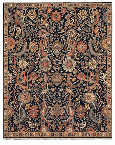 27653- Royal Heriz Hand-Knotted/Handmade Afghan Rug/Carpet Traditional/Authentic/Size:  11'7" x 9'1"/253cmx 277cm