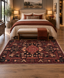 24231-Hamadan Hand-Knotted/Handmade Persian Rug/Carpet Tribal Authentic/ Size: 7'10" x 5'0" / 239cm x 152cm