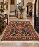 24114 -Ghom Hand-knotted/Handmade Persian Rug/Carpet Traditional Authentic/Size: 5'1" x 3'7"/155cm x 109cm