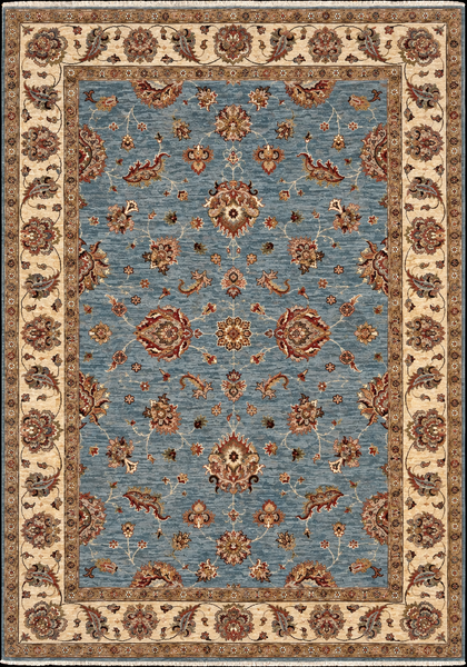 19281-Chobi Ziegler Hand-knotted/Handmade Afghan Rug/Carpet Traditional Authentic/ Size: 8'0" x 5'7"/244cm x 170cm