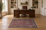22101B handmade rug staged in office