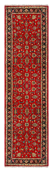 27227-Kashan Hand-Knotted/Handmade Persian Rug/Carpet Traditional/Authentic/Size: 9'10" x 2'6" /300cm x 75cm