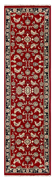27229-Mashad Hand-Knotted/Handmade Persian Rug/Carpet Traditional Authentic/ Size: 9'6" x 2'7"/290cm x 78cm